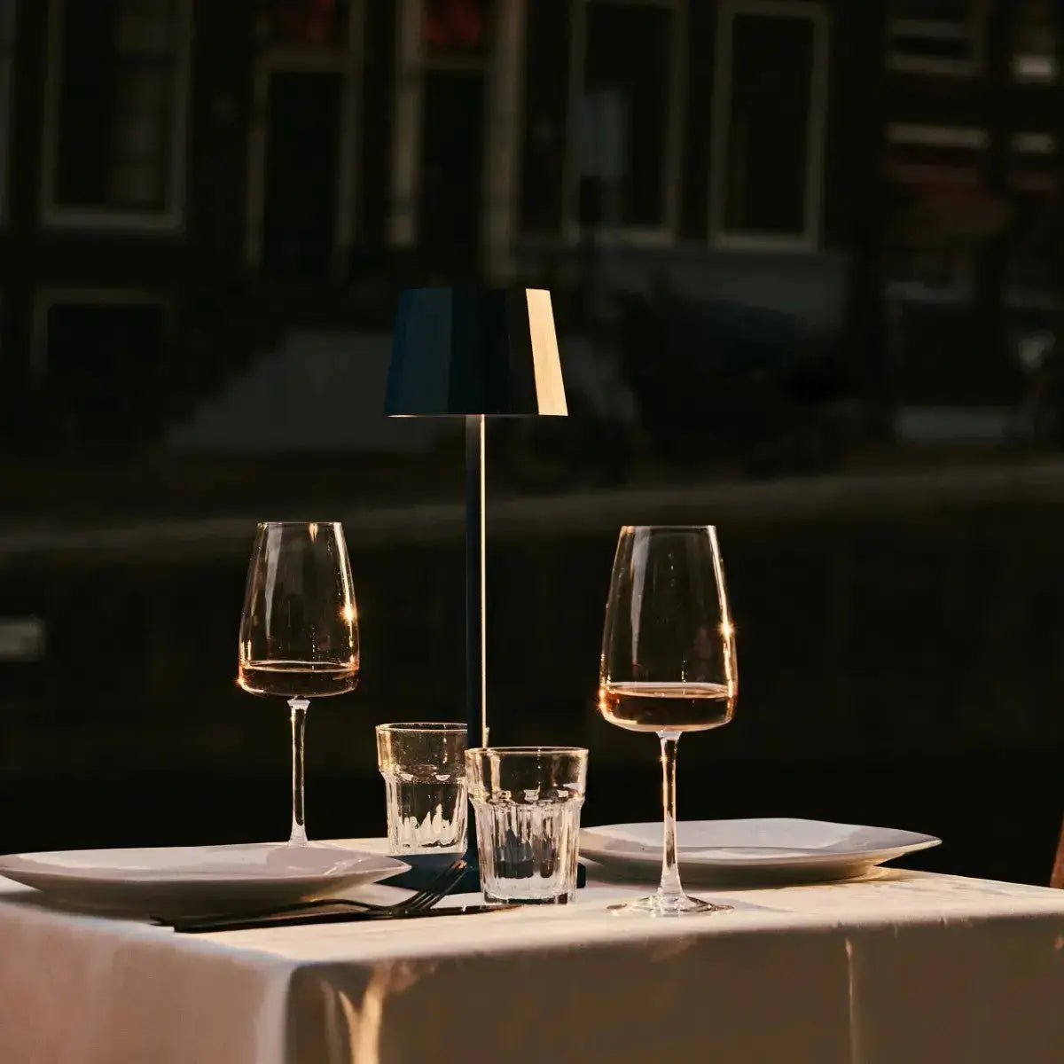 Tafellamp oplaadbaar Wouter delftware blauw