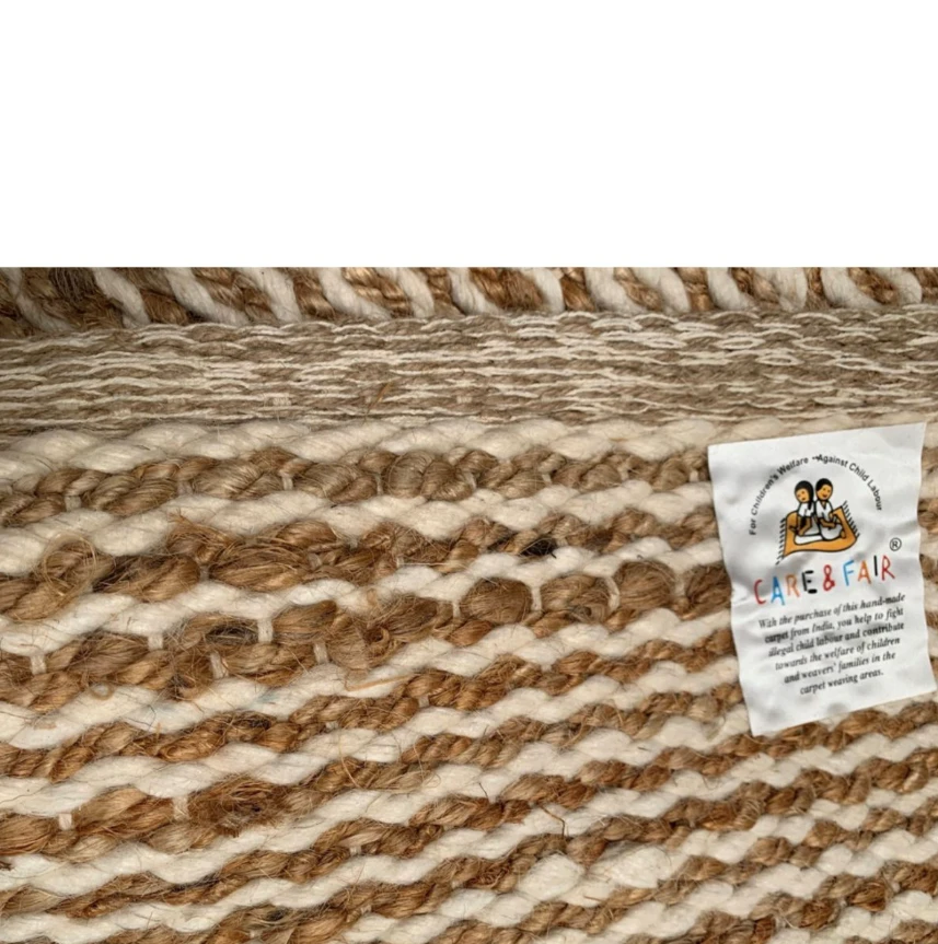 Vloerkleed jute ecru en naturel - in 2 maten by Rocaflor