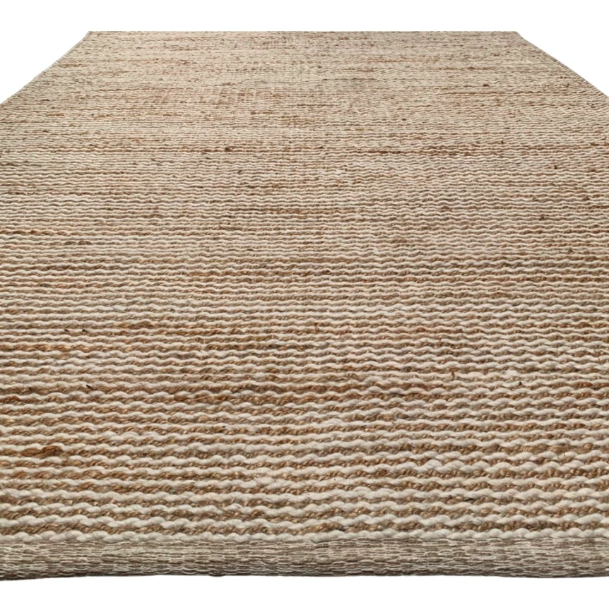 Vloerkleed jute ecru en naturel - in 2 maten by Rocaflor