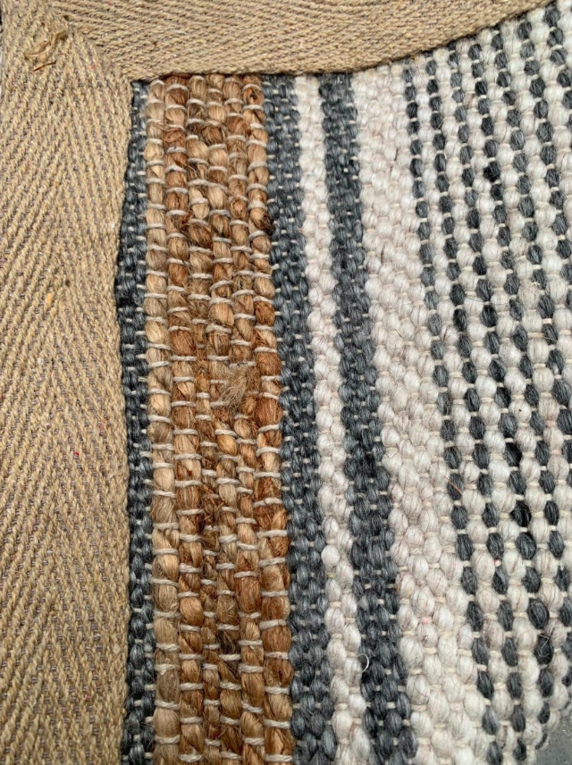 Vloerkleed Naturel Jute Wol Grijs - in 3 maten by Rocaflor