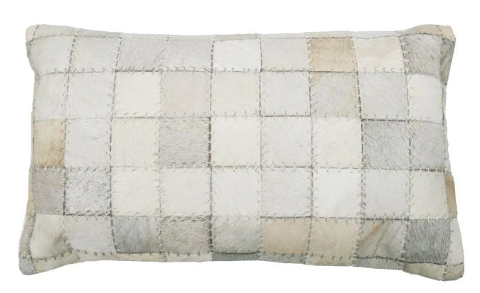 Kussen huid reepjes Wit blok in 2 maten by Rocaflor