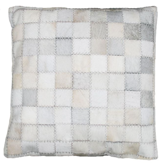 Kussen huid reepjes Wit blok in 2 maten - depauwwonen