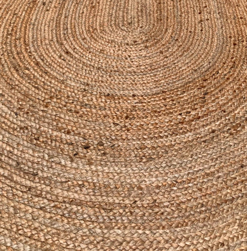 Ovaal vloerkleed gevlochten jute Naturel in 4 maten - depauwwonen