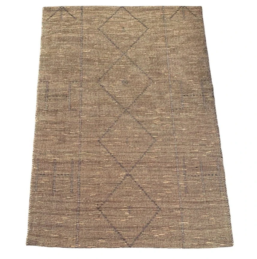 Vloerkleed zeegras naturel en zwart - in 3 maten by Rocaflor