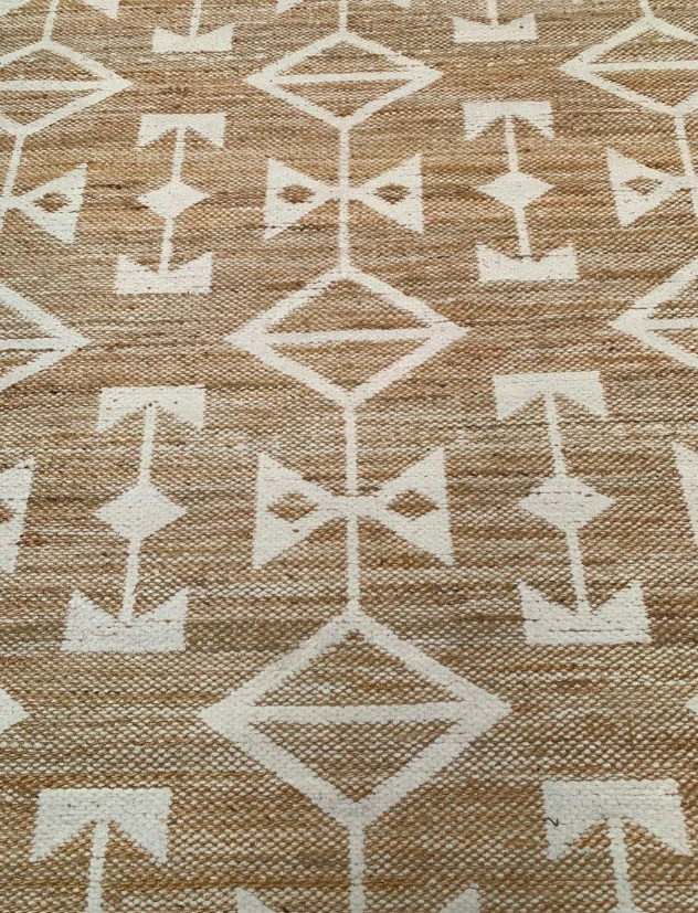 Gangloper vloerkleed jute witte chenille 80x200 by Rocaflor