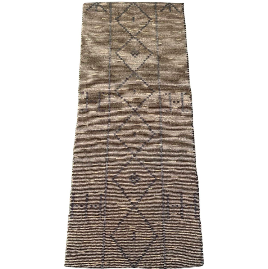 Gangloper zeegras met gewoven zwart katoen - in 2 maten - depauwwonen