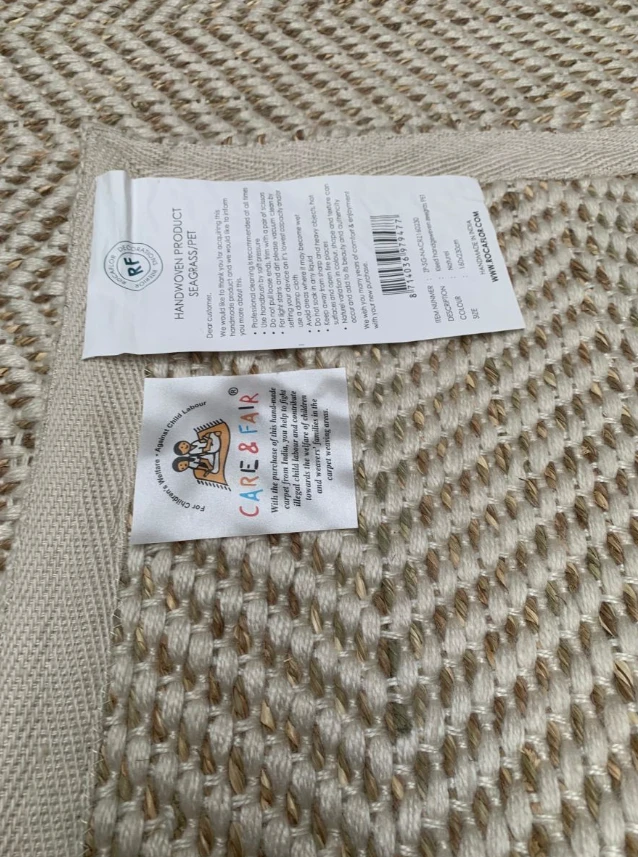 Gangloper zeegras naturel en creme 80x200 by Rocaflor