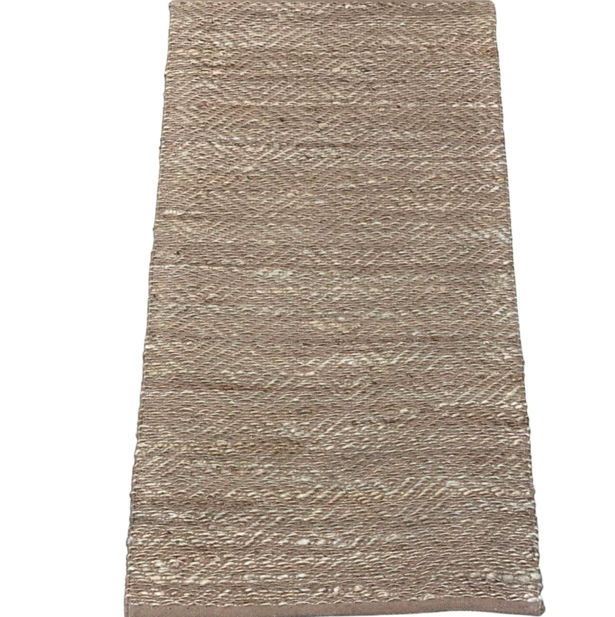 Gangloper jute naturel met diamant patroon 80x240 - depauwwonen