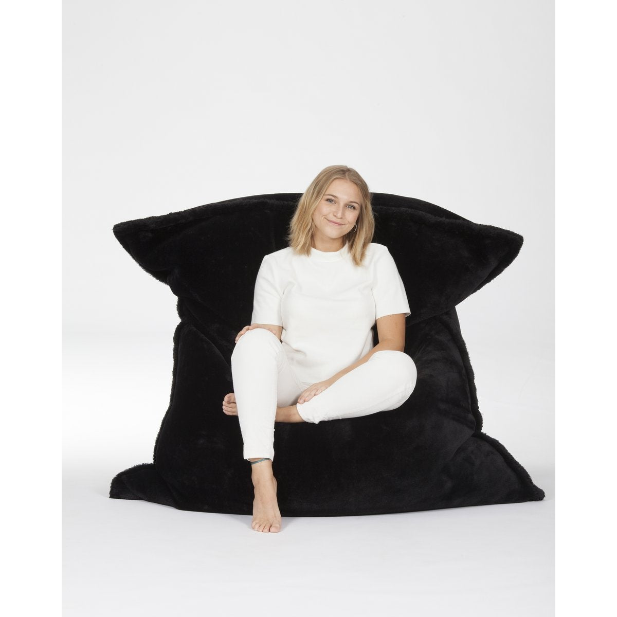 BeanBag Fourrure XL - Zwart - depauwwonen