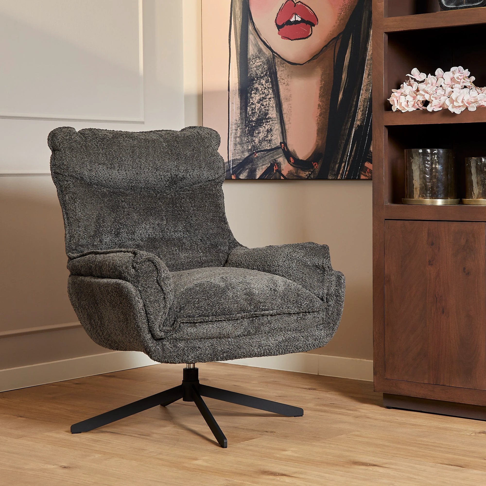Fauteuil Vera | Donkergrijs by Starfurn