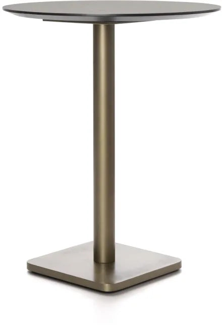 Bartafel Brest 80Ø | Marble Light Grey - 2 kleuren - depauwwonen