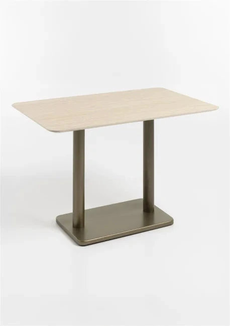 Bistrotafel Brest 120 x 75 | Travertine in 2 kleuren by Coco Maison