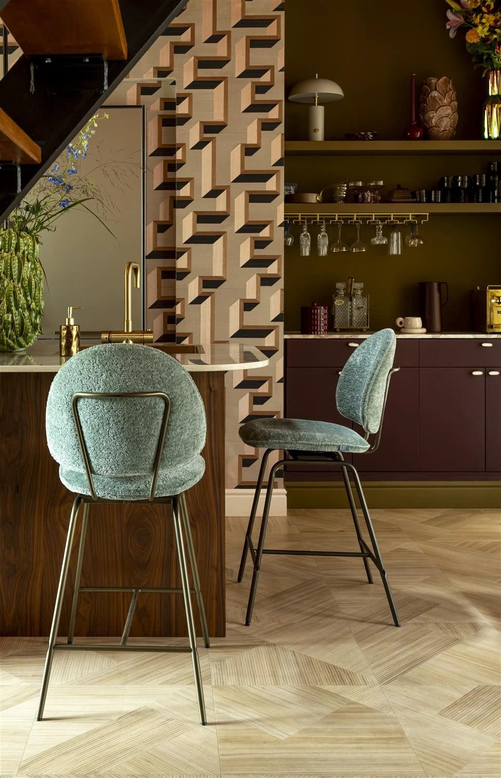 Barstoel Kjel Laag - in 4 kleuren by Coco Maison