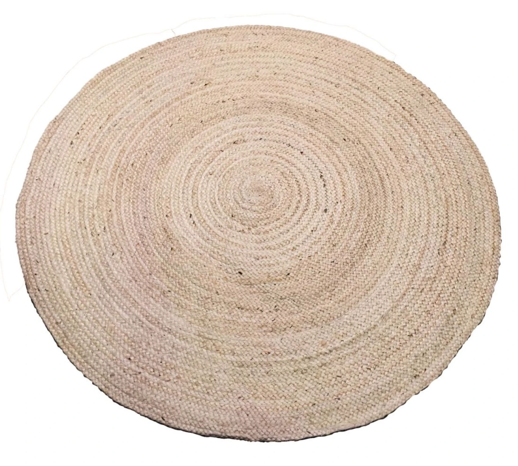 Rond vloerkleed gevlochten jute ivoor wit in 3 maten by Rocaflor
