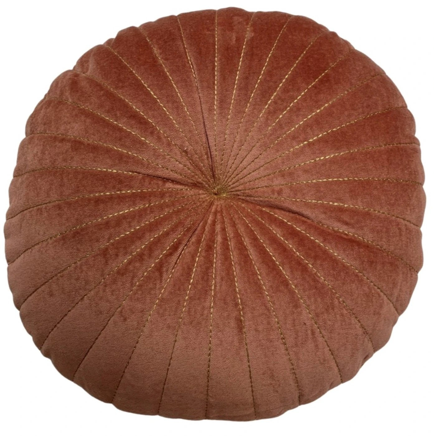 Kussen rond fluweel koraal in 2 maten by Rocaflor