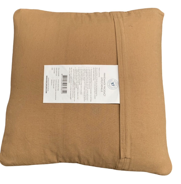 Kussen witte chenille jute 50x50 - depauwwonen