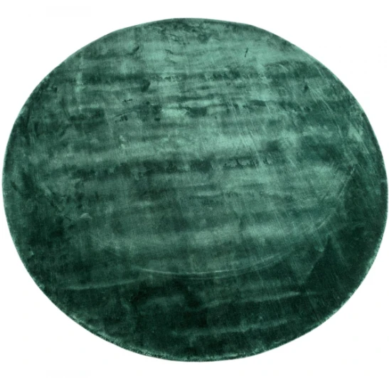 Vloerkleed Tencel rond laagpolig bosgroen - in 4 maten by Rocaflor