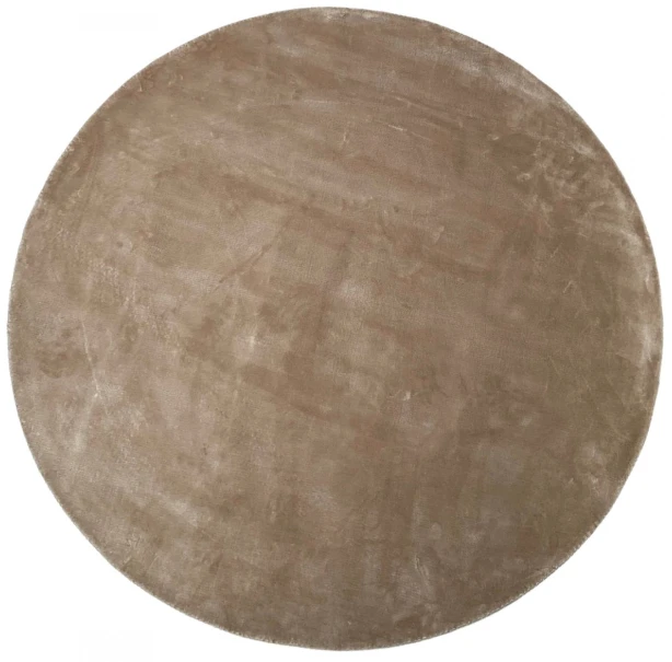 Vloerkleed Tencel rond laagpolig zandkleur - in 2 maten by Rocaflor