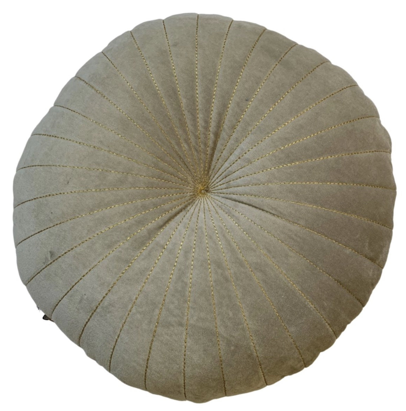 Kussen rond fluweel vergrijsd salie in 2 maten by Rocaflor