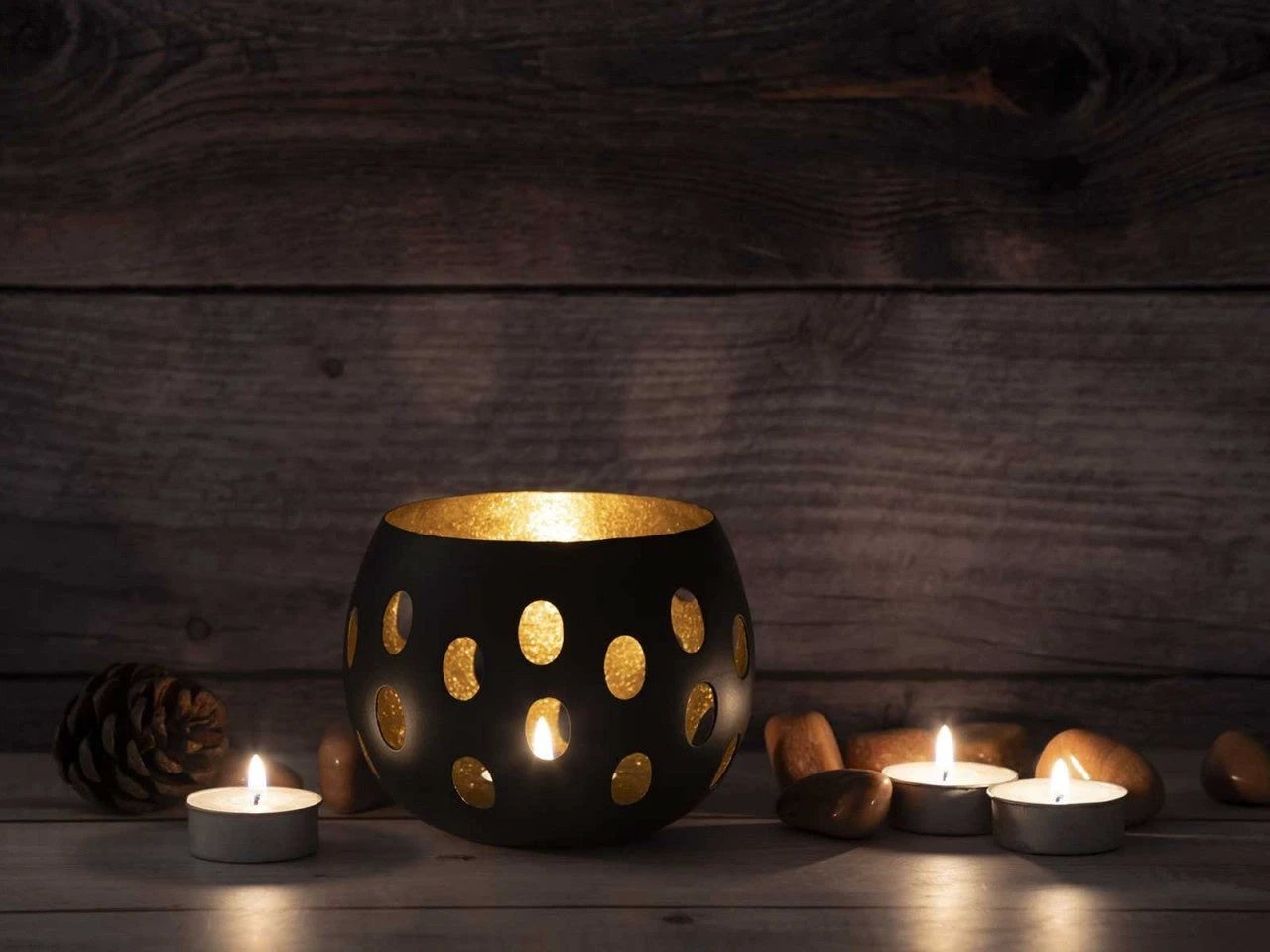 Waxinehouder Gouden Hemelsfeer set van 2 stuks by dePauwWonen®
