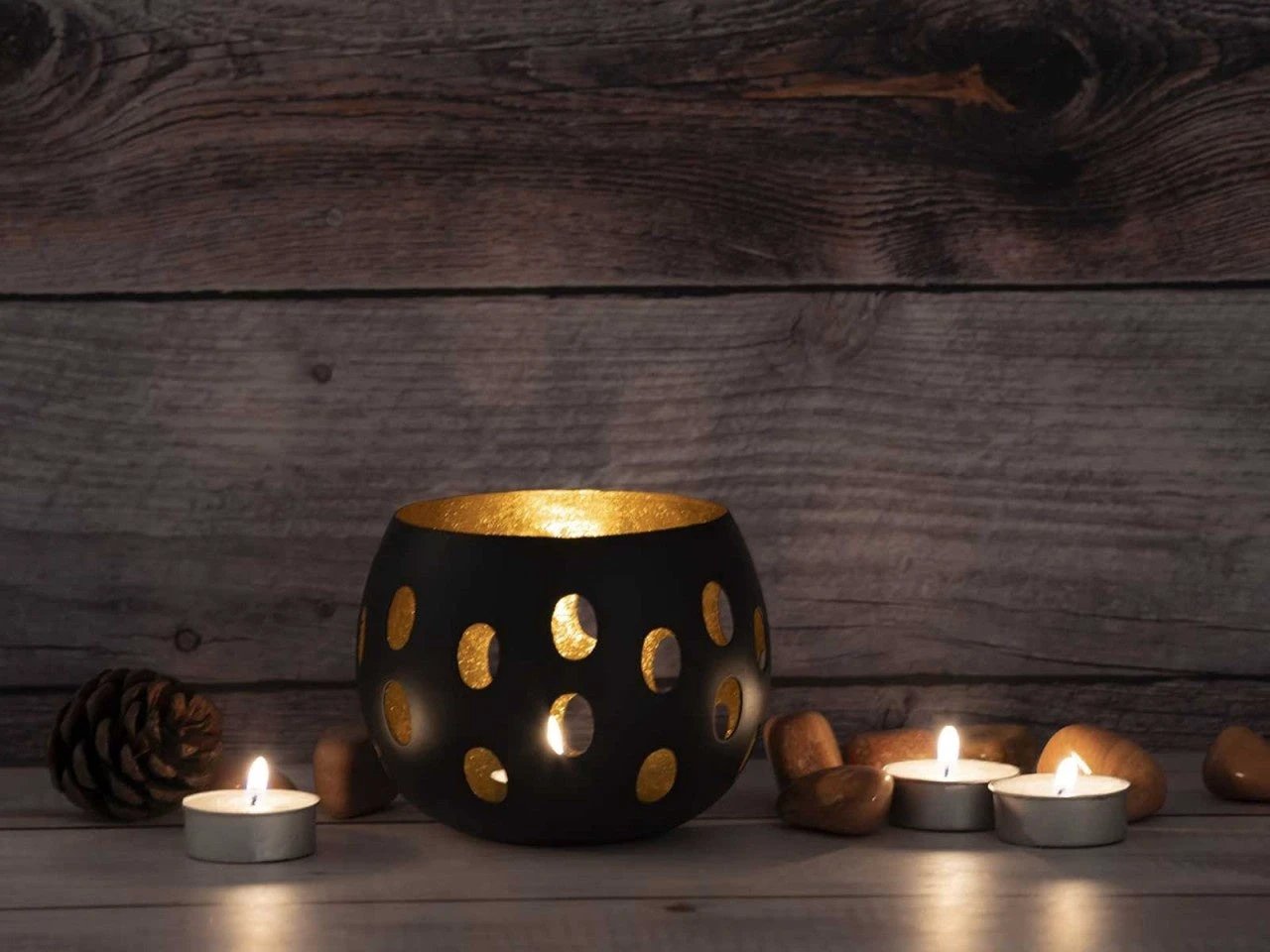 Waxinehouder Gouden Hemelsfeer set van 2 stuks by dePauwWonen®