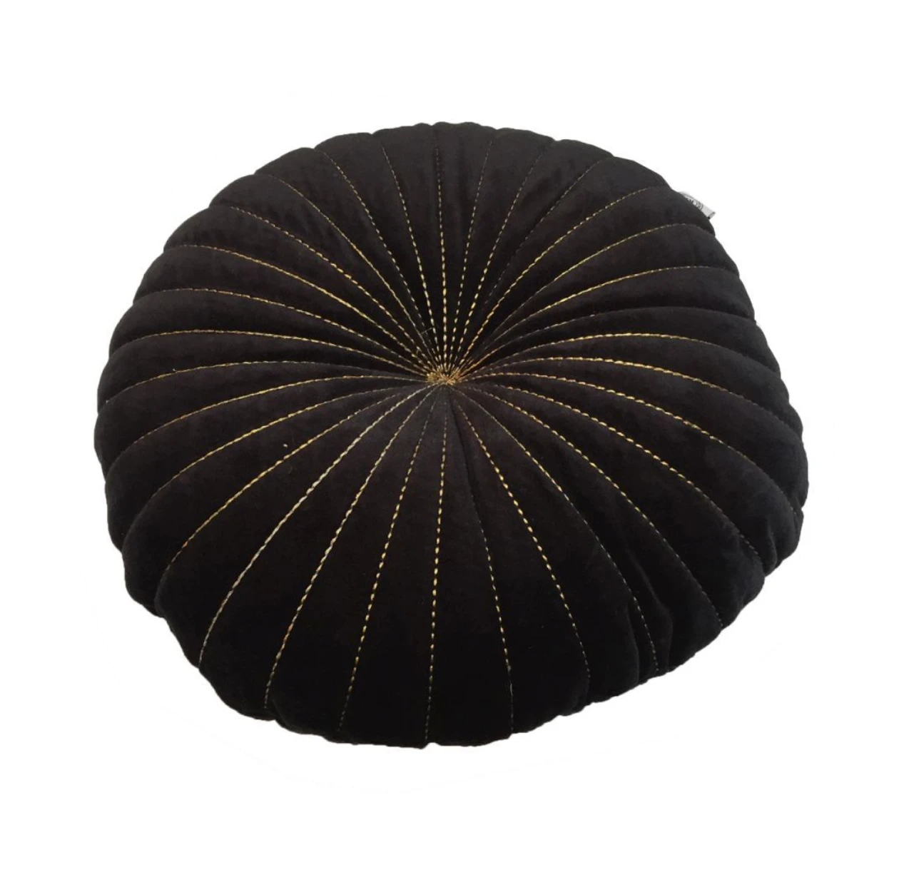 Kussen rond fluweel zwart in 2 maten by Rocaflor
