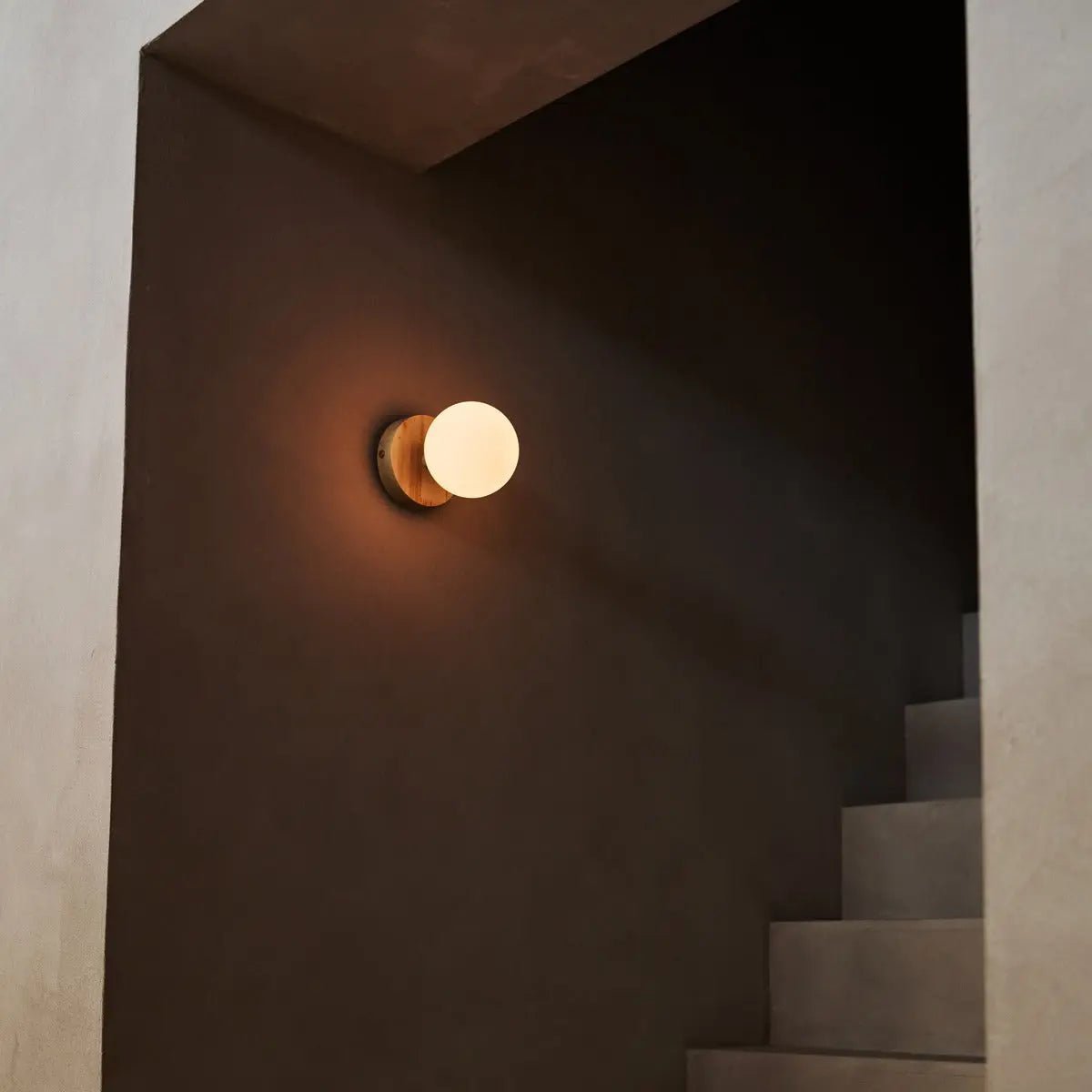 Wandlamp Oplaadbaar Richella Lichtbruin hout