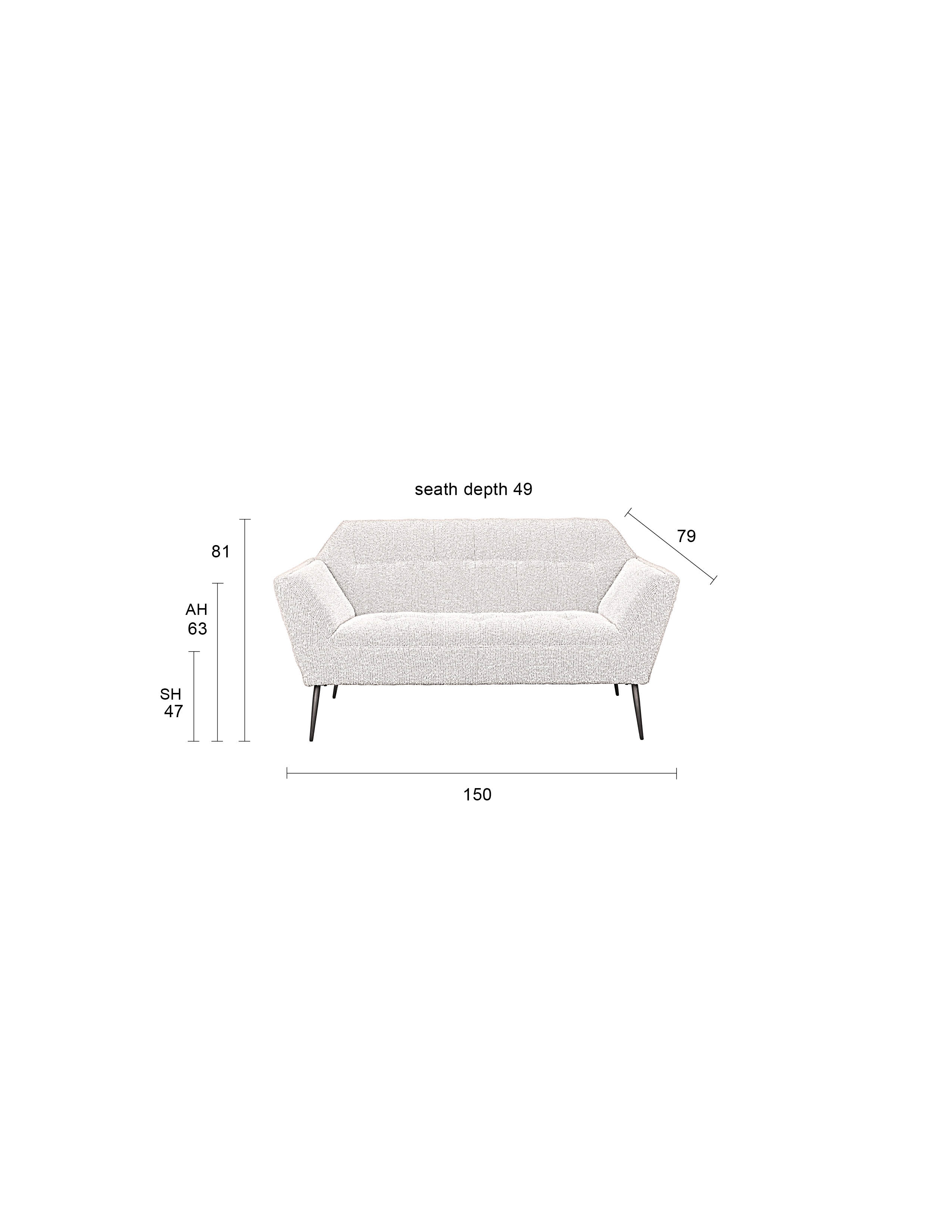 Sofa Kate Bouclé Beige