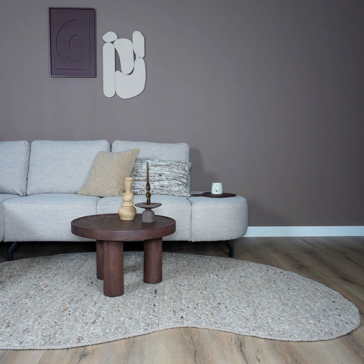 Vloerkleed Stone Donker Beige – Organisch 200 x 280 cm by Veer Carpets