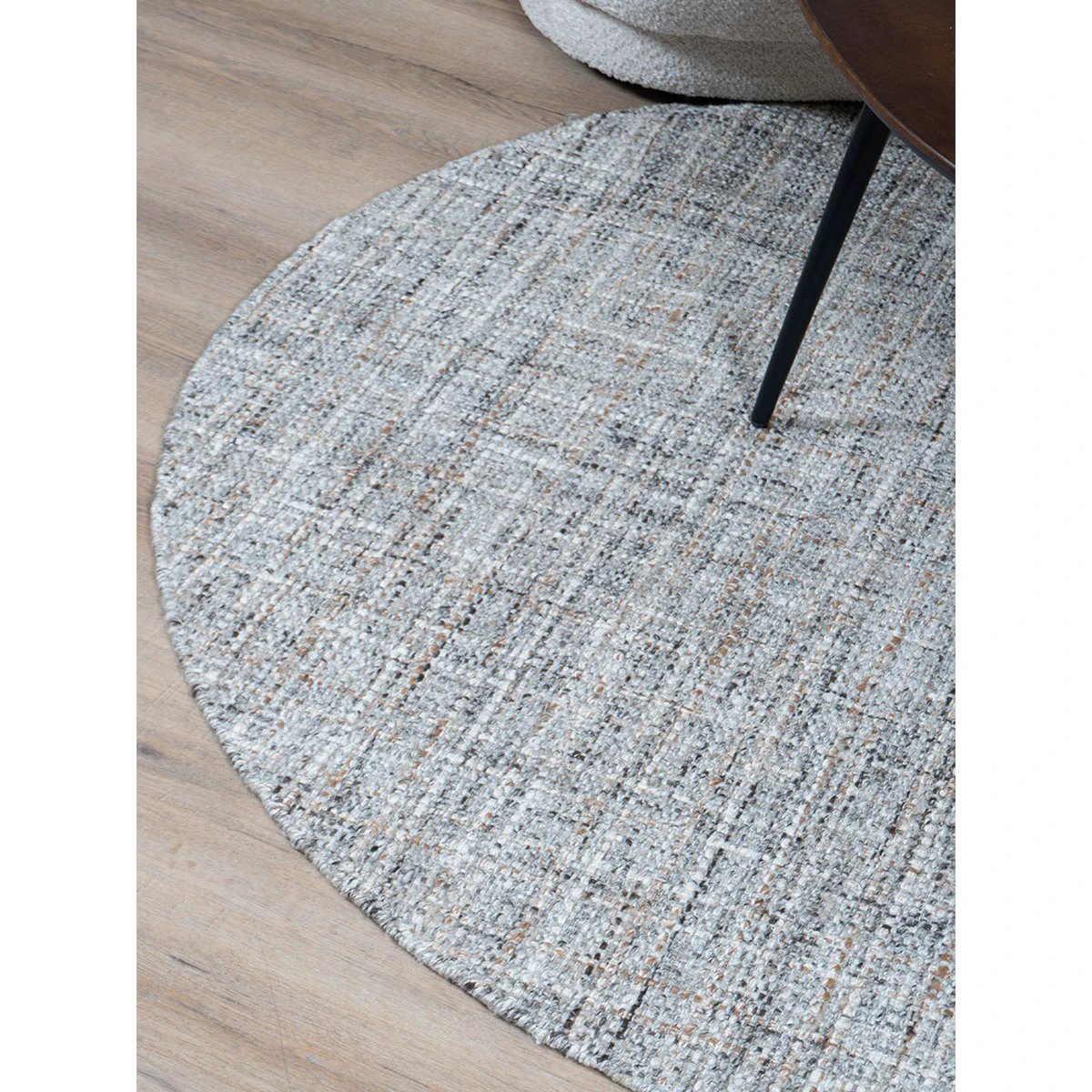 Vloerkleed Cross Grey/Beige – Rond ø200 cm by Veer Carpets