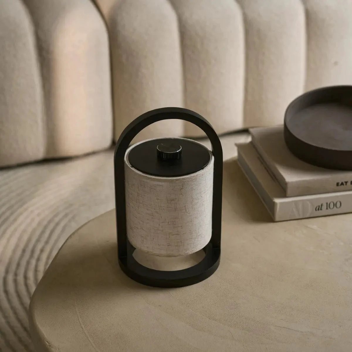 Tafellamp oplaadbaar River Black hout by Tavellio - Amsterdam