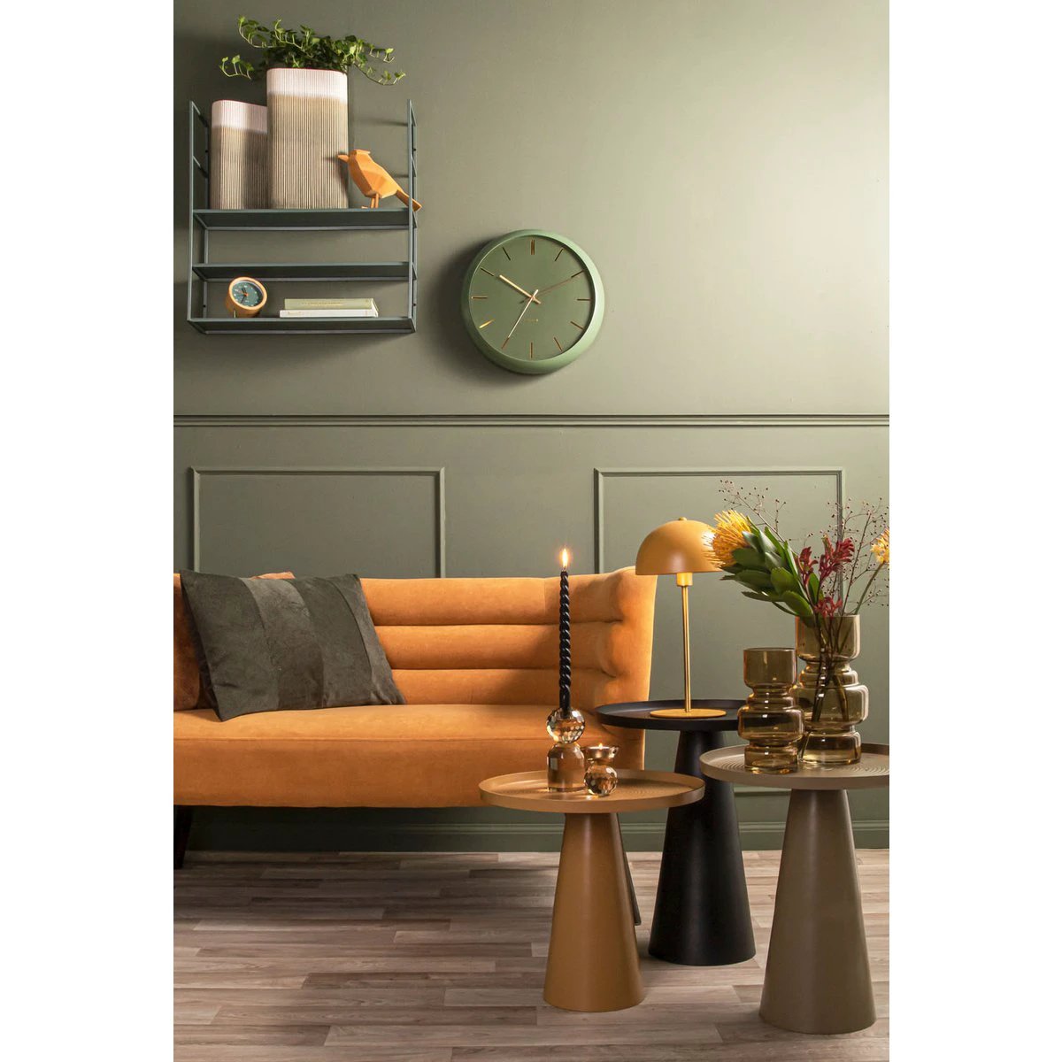 Wandklok Wereldbol Groen by Karlsson