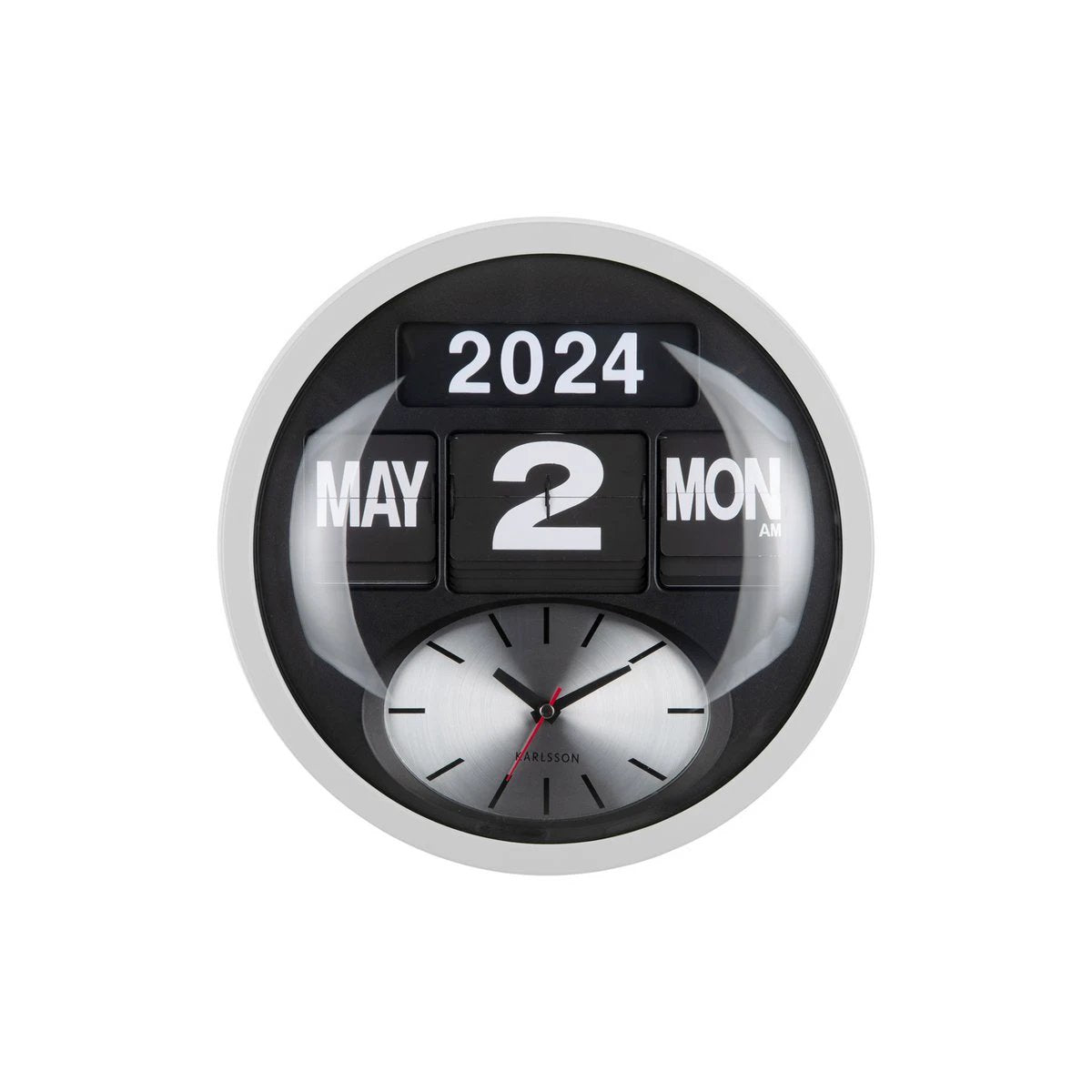 Wandklok Round Flip Wit by Karlsson