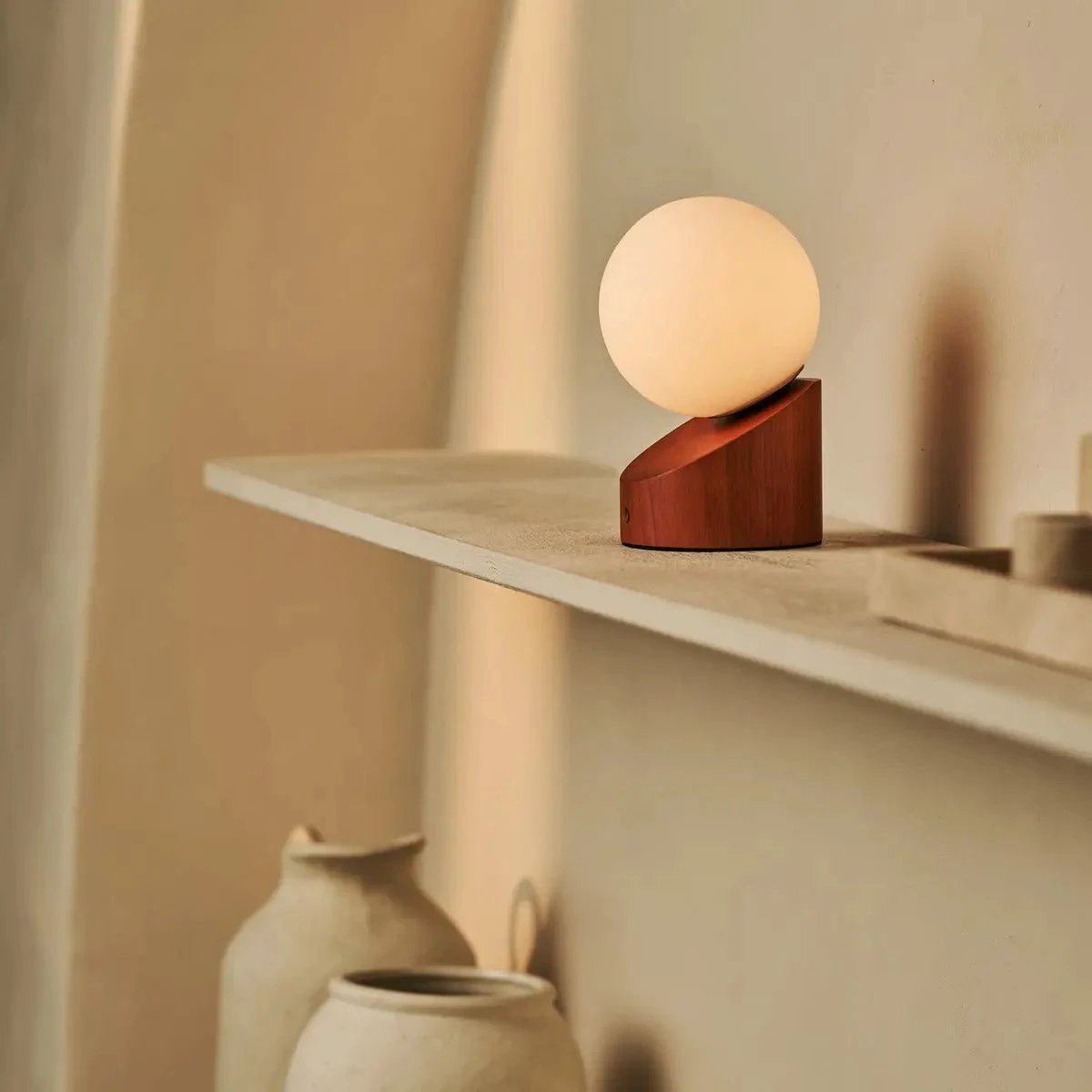 Tafellamp oplaadbaar Morris Chestnut Brown by Tavellio - Amsterdam