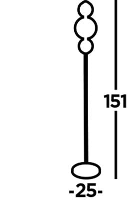 Vloerlamp Snowball 3Lt - Chrome Metal & Opal Glass