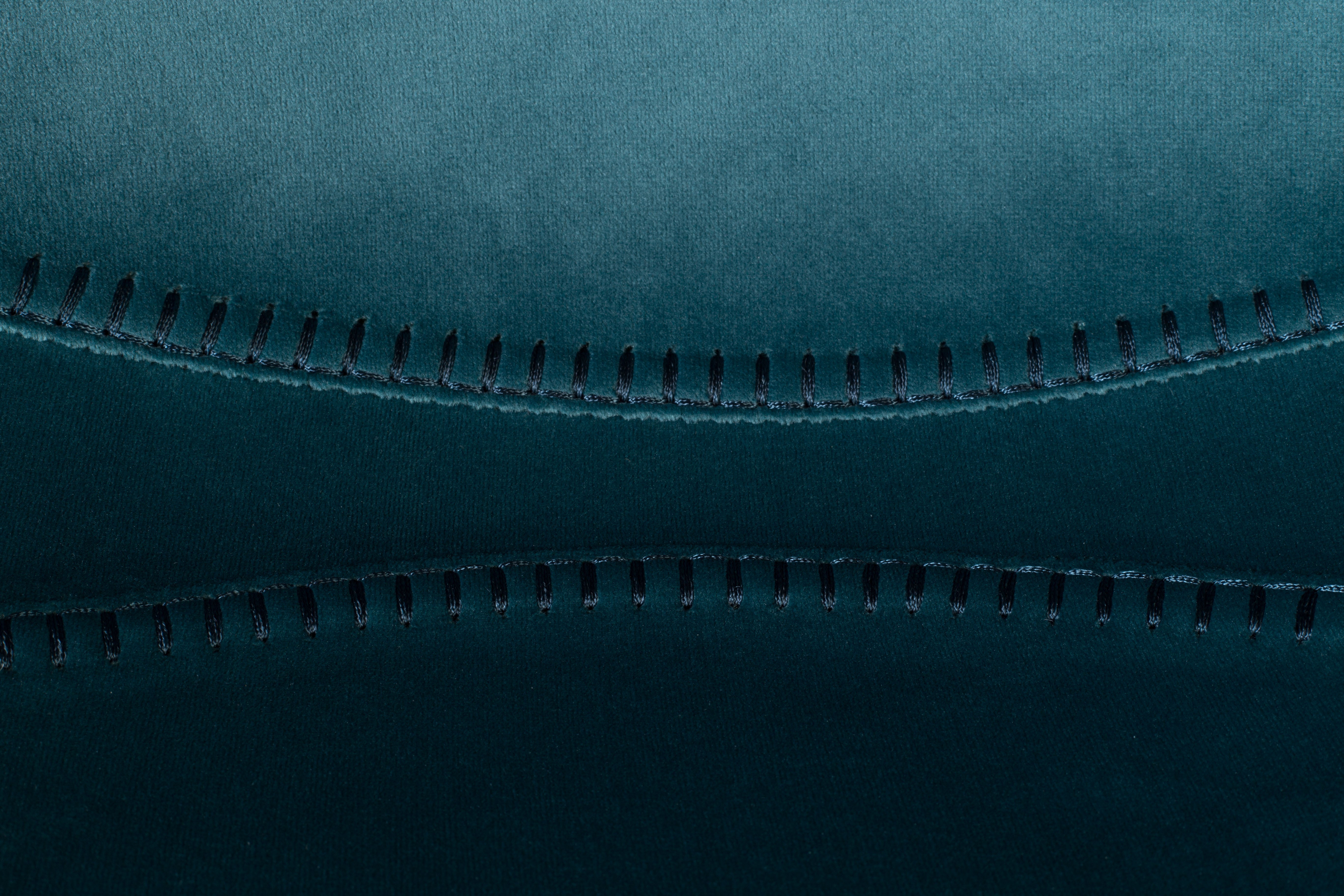 Barstool Franky Velvet Petrol