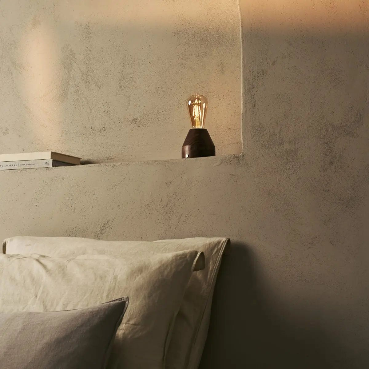 Tafellamp oplaadbaar Zavi Walnaut