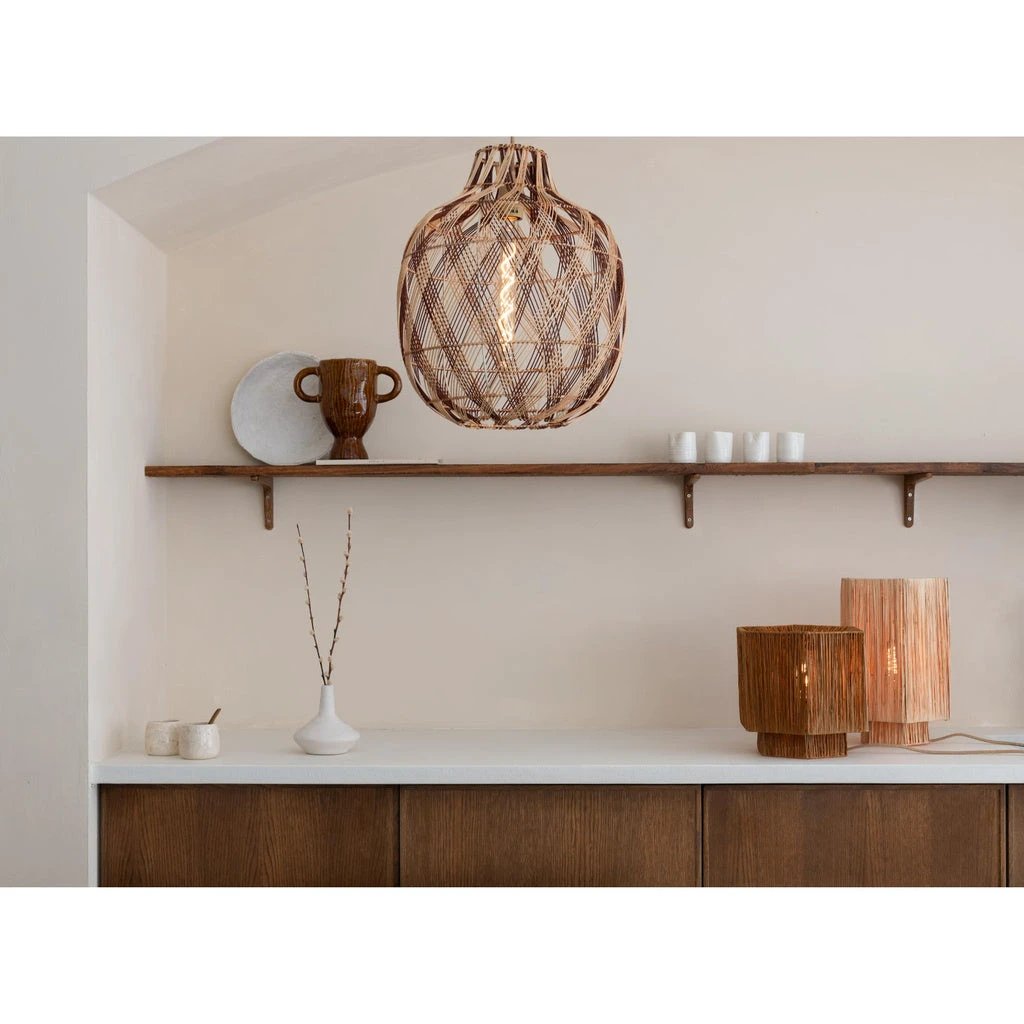 Hanglamp Mendoza - Naturel/Bruin - Ø35cm by GOOD&MOJO
