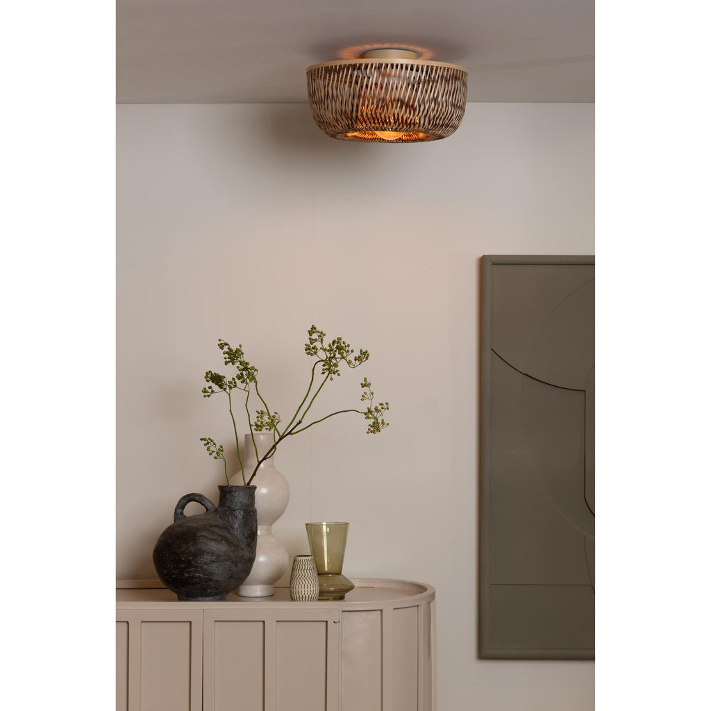 Plafonniere Barbados - Naturel/Bruin - Ø35cm - depauwwonen
