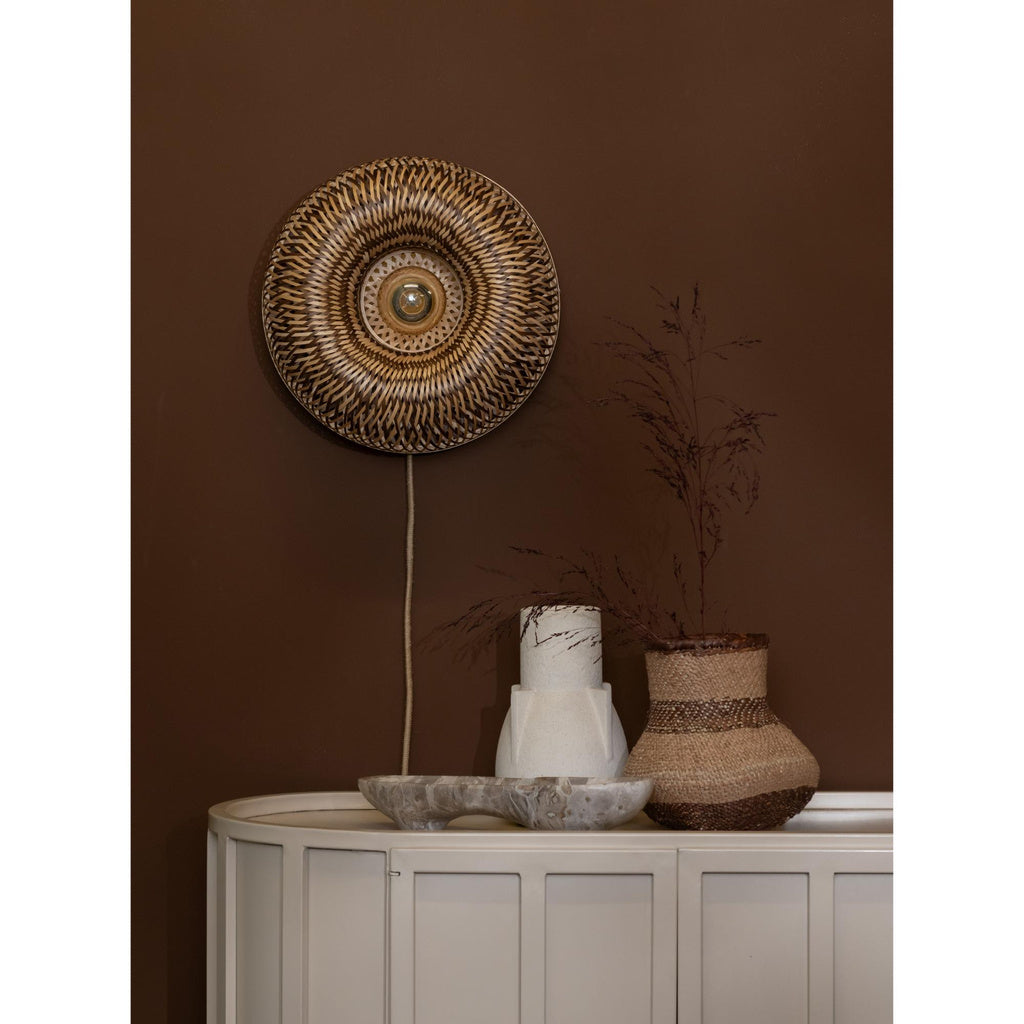 Wandlamp Barbados - Naturel/Bruin - Ø35cm - depauwwonen