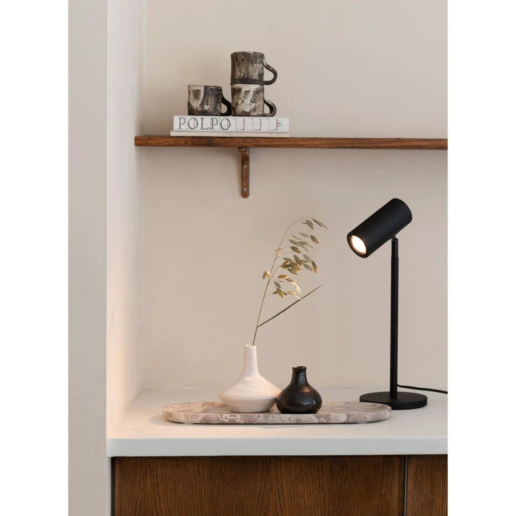 Tafellamp Java - Zwart - Ø18cm x 47cm by GOOD&MOJO