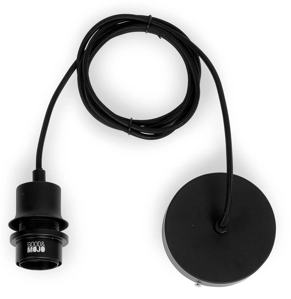 Hanglamp Cango Bamboe Ellipse Black - Ø60 by GOOD&MOJO