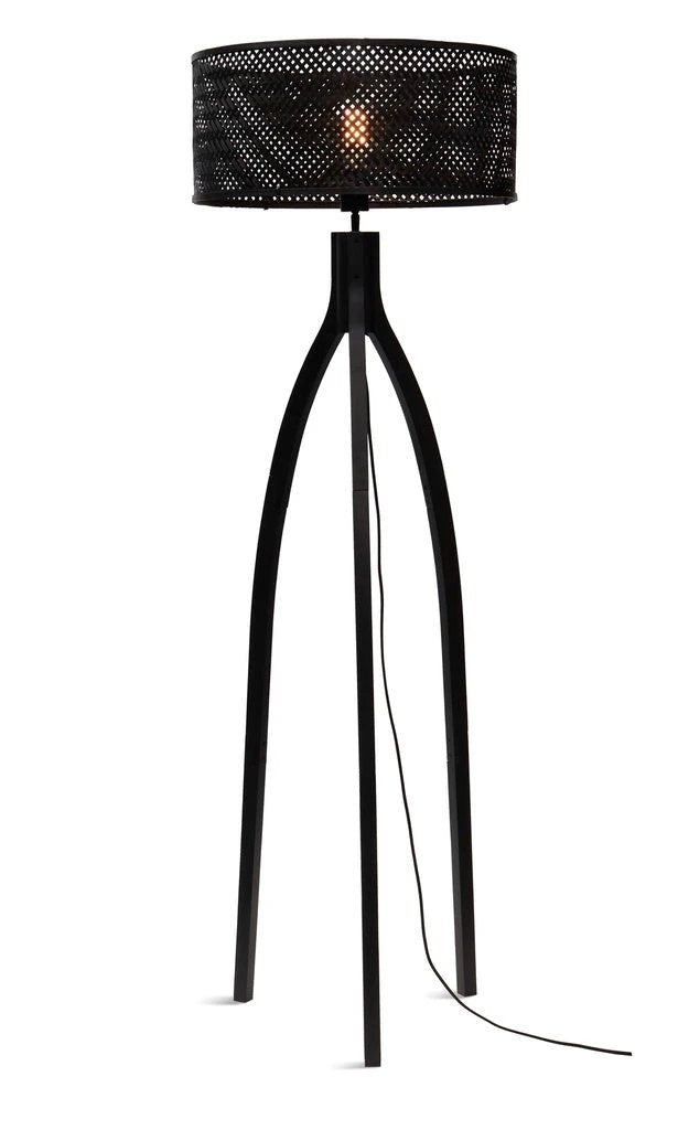 Vloerlamp Java Zwart 3-legs Bamboe - 150cm by GOOD&MOJO