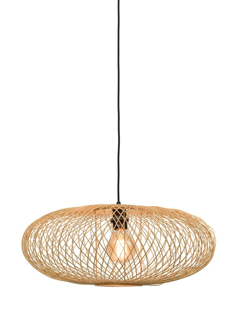 Hanglamp Cango Bamboe Ellipse Naturel - Ø60 by GOOD&MOJO