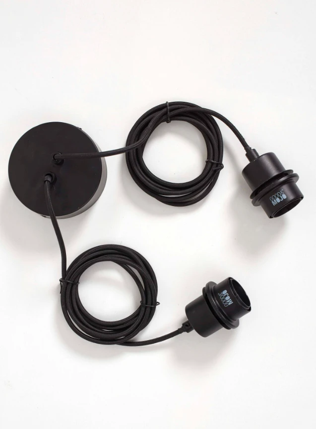 Hanglamp Bhutan Bamboe cilinder - zwart/naturel by GOOD&MOJO