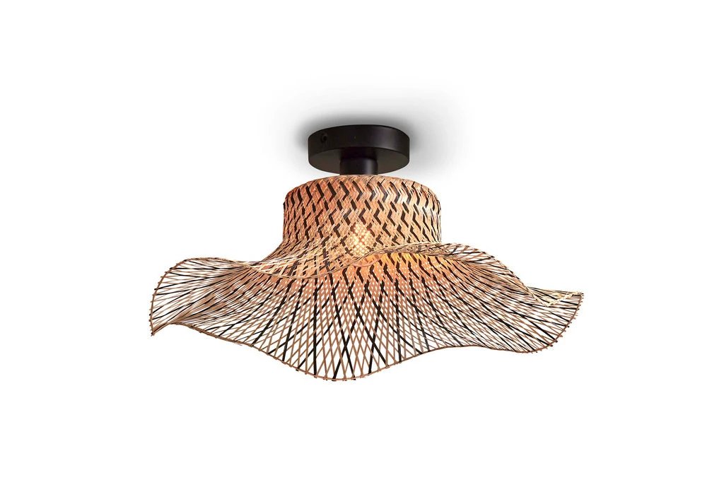 Plafondlamp Ibiza Bamboe zwart/naturel - S by GOOD&MOJO