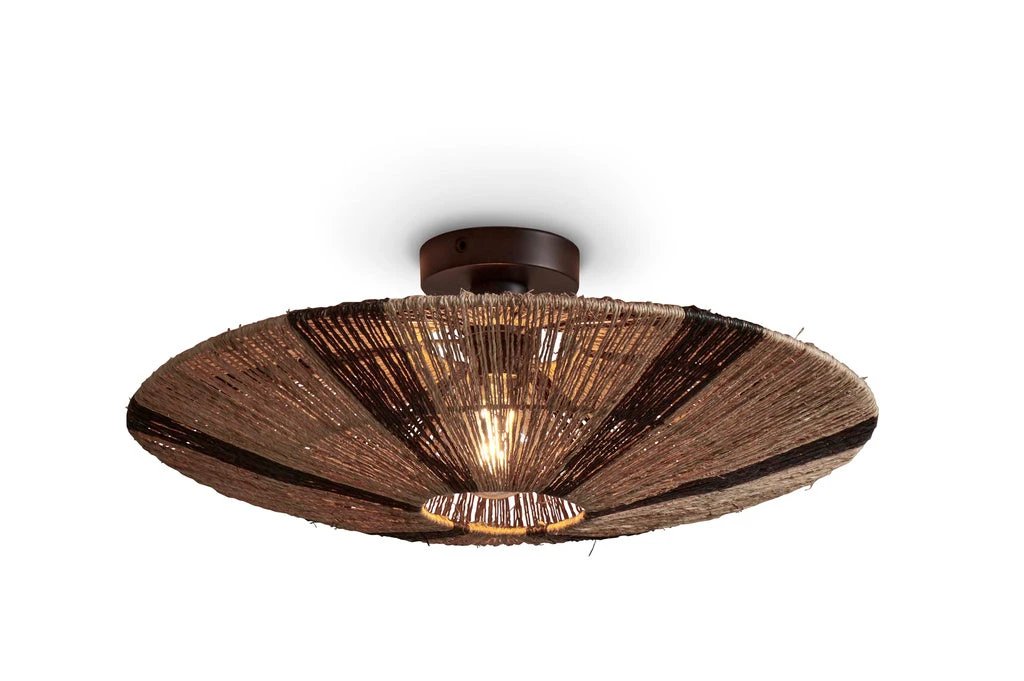 Plafondlamp Iguazu Jute zwart/naturel - L by GOOD&MOJO