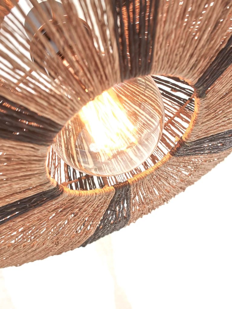 Plafondlamp Iguazu Jute zwart/naturel - L by GOOD&MOJO