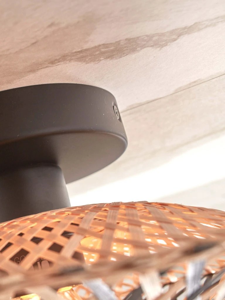 Plafondlamp Kalimantan zwart/naturel - XS by GOOD&MOJO