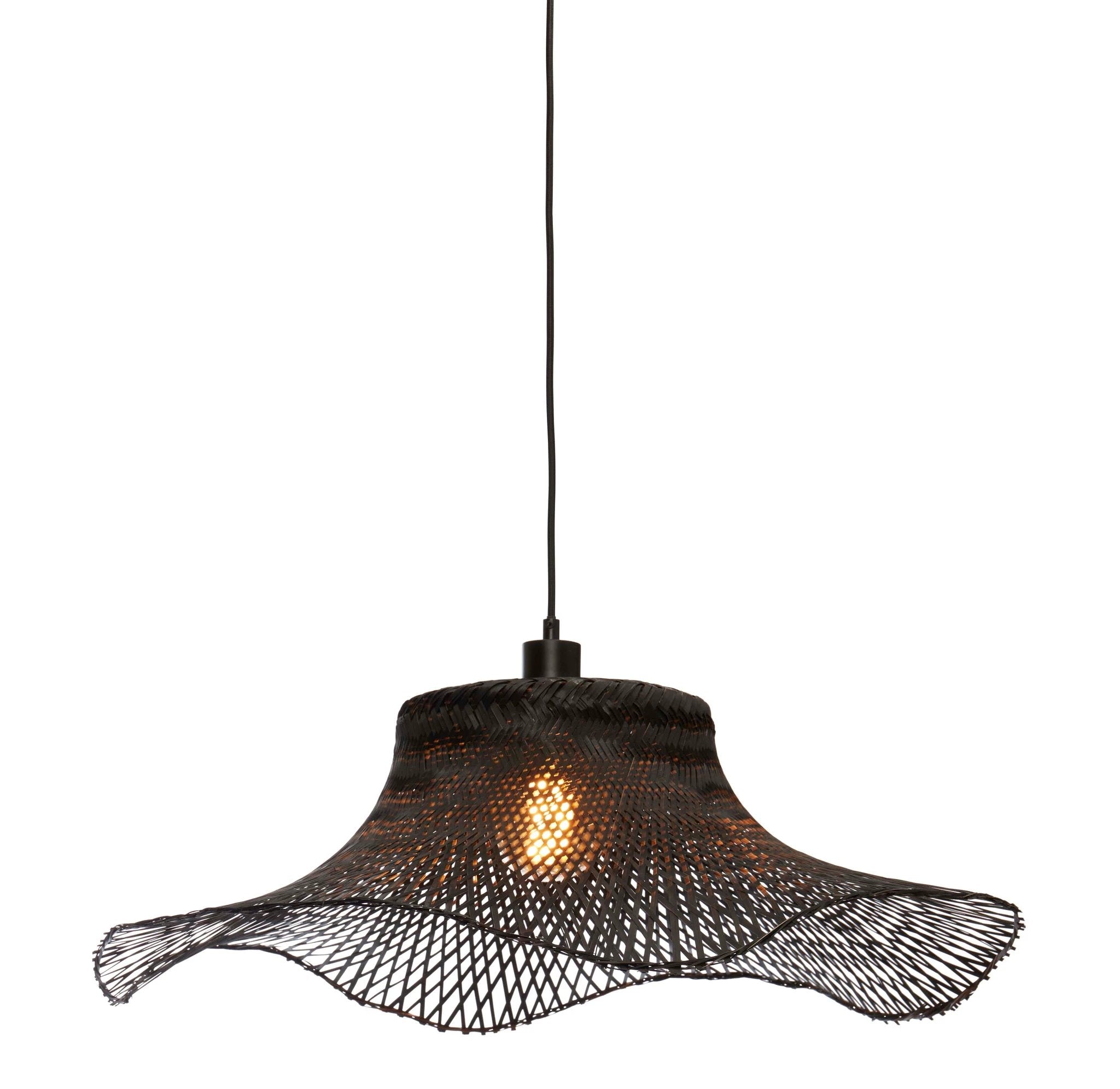 Hanglamp Ibiza - Bamboe Zwart - 65x65x20cm by GOOD&MOJO
